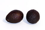Two Hass avocado