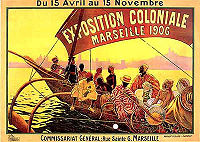 Poster for the 1906 Colonial Exhibition in Marseilles (France).