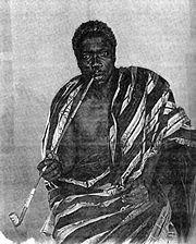 Behanzin, eleventh king of Dahomey in 1894, year of its conquest by France.