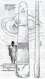 1913 sketch by the Deutsche Aksum-Expedition of Hawulti, a pre-Aksumite or early Aksumite stela at Matara.
