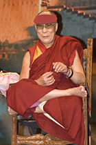 Tenzin Gyatso during his visit to Italy in 2007.