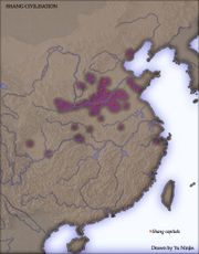 Remnants of advanced, stratified societies dating back to the Shang found in the Yellow River Valley.