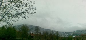 Rocky Mountains visible from Boulder, Colorado