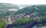 Harpers Ferry (as it appears today) changed hands a dozen times during the American Civil War.