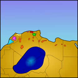 Location of Berber varieties in Northern Africa