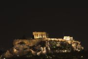 Acropolis and Parthenon at night