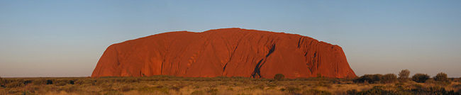 Uluru panorama nearing sunset