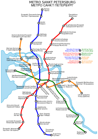 Map of the Saint Petersburg Metro