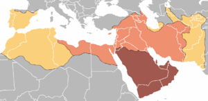 The Muslim conquests of the 7th and 8th centuries      Expansion under the Prophet Mohammad, 622-632      Expansion during the Patriarchal Caliphate, 632-661      Expansion during the Umayyad Caliphate, 661-750