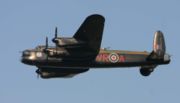 The Lancaster Mk X FM213 of the Canadian Warplane Heritage Museum painted as "VR-A" and called the "Mynarski Memorial" Lancaster