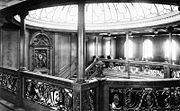 The first-class Grand Staircase aboard the Titanic