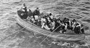 Survivors aboard a lifeboat