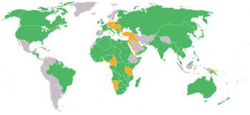 World War I, fought between the Allies (green) and the Central Powers (orange), ended the German Empire, the Austro-Hungarian Empire, the Russian Empire and the Ottoman Empire.