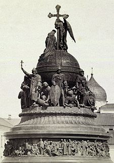 Millennium of Russia monument, erected 1862, Novgorod