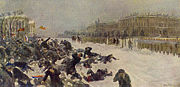 Bloody Sunday massacre in Saint Petersburg.