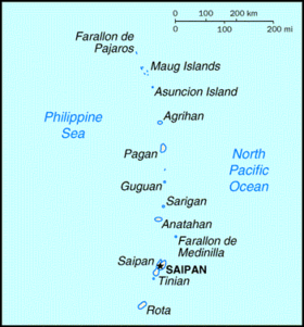Location of Northern Mariana Islands