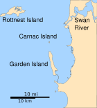 Rottnest, Carnac and Garden Islands