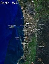 Satellite image of Perth