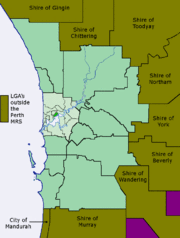 Area of the Perth Metropolitan Region Scheme