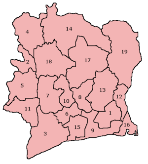 Regions of Côte d'Ivoire
