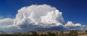 Anvil shaped thundercloud in the mature stage