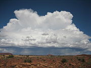 Cumulonimbus cloud over White Canyon in Utah