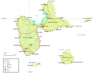 Map of Guadeloupe