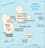 Map of the Guadeloupe archipelago