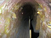 Inside a karez tunnel at Turpan, China.