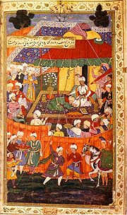 A scene from the Baburnama.