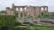 Public baths (thermae) built in Trier by Constantine. More than 100 metres (328 ft) wide by 200 metres (656 ft) long, and capable of serving several thousands at a time, the baths were built to rival those of Rome.