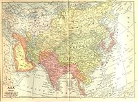 Map of Republic of China printed by Rand McNally & Co. in the year 1914.