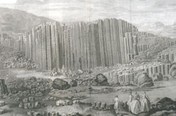 Engraving of Susanna Drury's A View of the Giant's Causeway: East Prospect