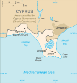 Map of Akrotiri (Western) SBA