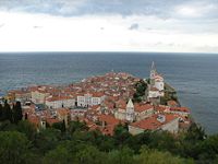 Piran, a popular tourist destination in Slovenia