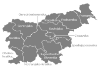 Slovenia's twelve statistical regions.