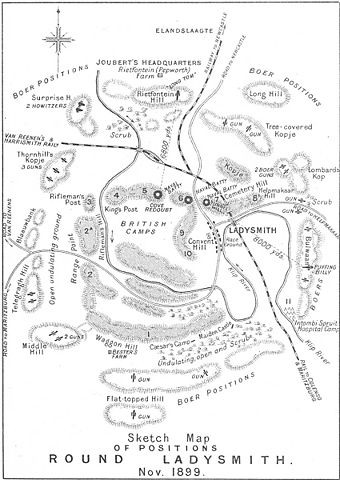 Image:Positions round Ladysmith - November 1899 - Project Gutenberg eText 16466.jpg