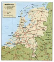 Map of the Netherlands.