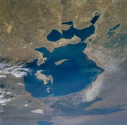 Aral Sea from space, August 1985