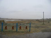 A former harbor in the city of Aral, Kazakhstan