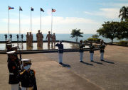A 60th Anniversary memorial ceremony in Tacloban, Philippines, on October 20, 2004