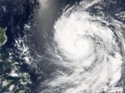 Ewiniar as a Category 3-equivalent typhoon on July 4