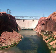 Glen Canyon Dam has greatly reduced the amount of sediment transported by the Colorado River through the Grand Canyon.