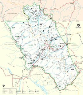 Map of Waterton-Glacier International Peace Park