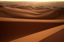 Desert landscape in Libya; 90% of the country is desert