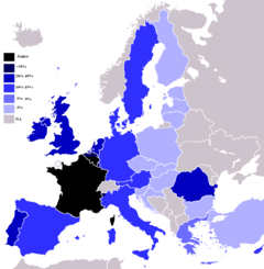 Knowledge of French in the European Union and candidate countries