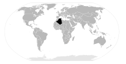 Location of Algeria