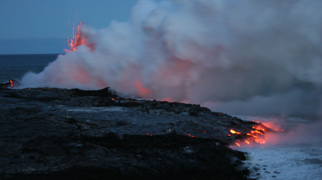 Image:Lava entering sea - Hawaii.png