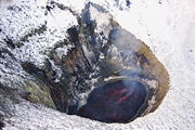 Mount Erebus lava lake, viewed from the crater rim.