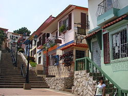 Las Peñas neighbourhood, emblematic district of Guayaquil.